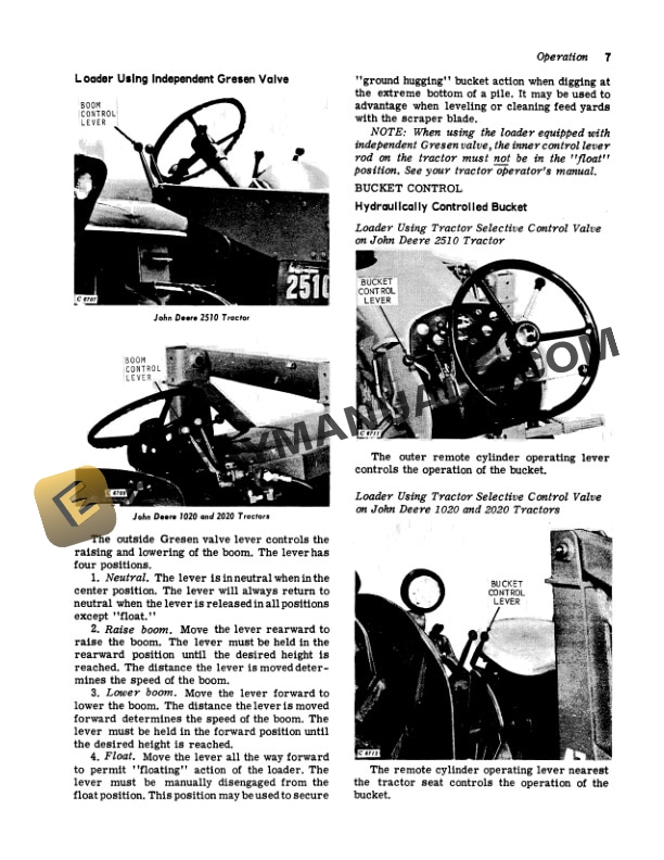 John Deere 47 FARM LOADERS Operator Manual OMC19032 2