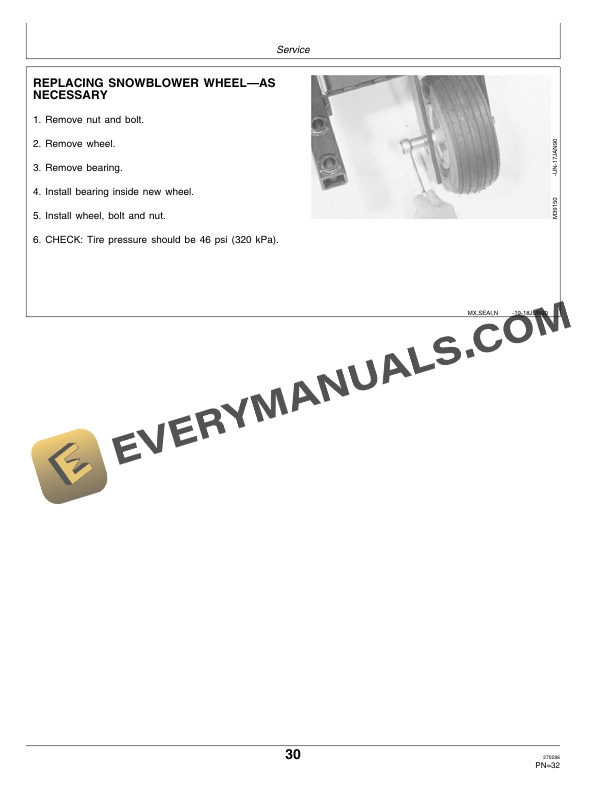 John Deere 47 Inch Front Mount Snowblower Operator Manual OMM95316 3