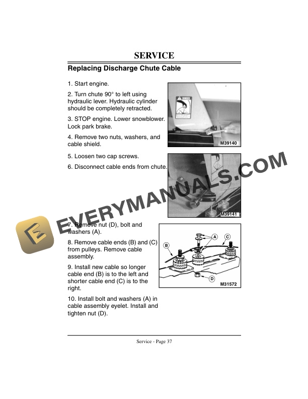 John Deere 47 Inch Front Mount Snowblower for F900 Series and F1145 Operator Manual OMM139678 3