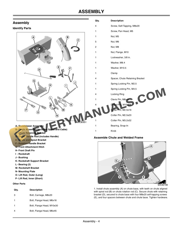 John Deere 47 Inch Snowblower Operator Manual OMM149971 2
