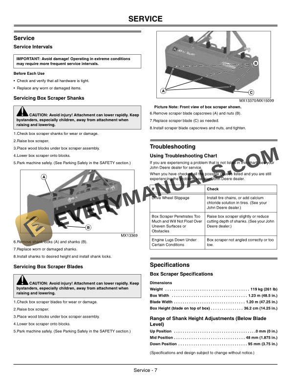 John Deere 48 Inch Rear Box Scraper Operator Manual OMM146981 3