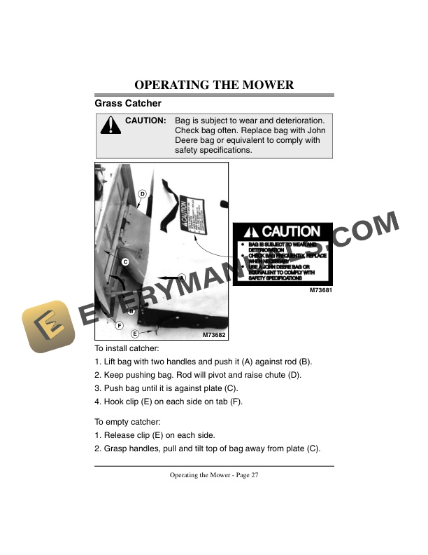 John Deere 48 and 54 Inch Commercial Walk Behind Mowers Operator Manual OMM118349 2