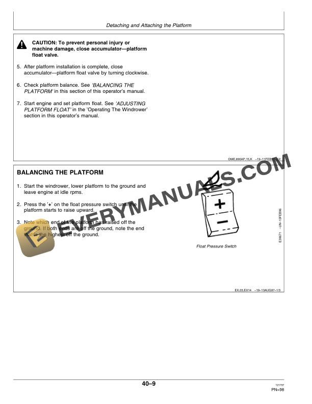 John Deere 4890 Self-Propelled Windrower Operator Manual OME93355 4 John Deere 4890 Self-Propelled Windrower Operator Manual OME93355-2