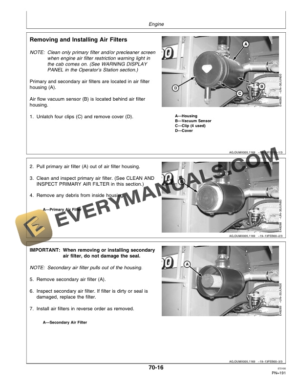 John Deere 4890 Self Propelled Windrower Operator Manual OME98055 3