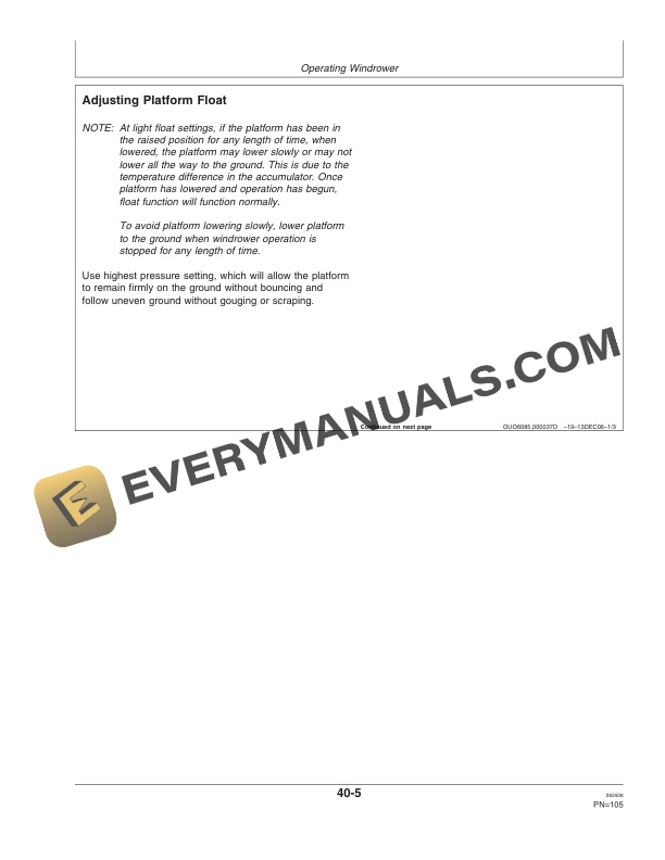 John Deere 4895 Self-Propelled Windrower Operator Manual OMFH307038 4 John Deere 4895 Self-Propelled Windrower Operator Manual OMFH307038-2