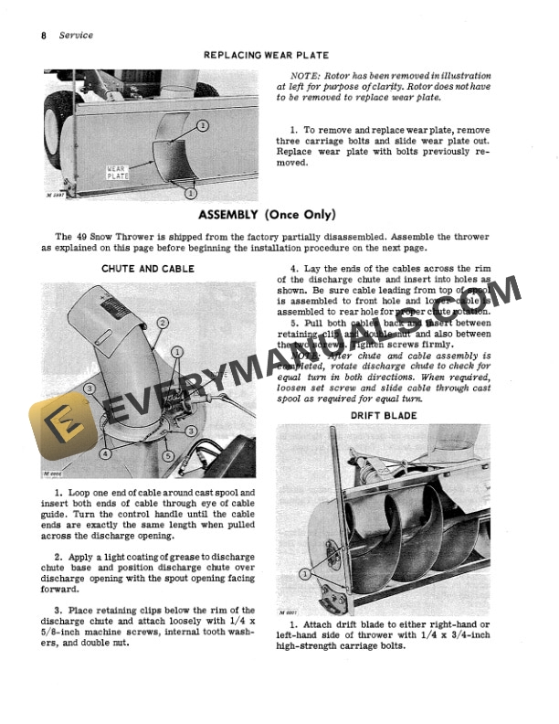 John Deere 49 Snowthrower For 120 and 140 Hydrostatic Tractor Operator Manual OMM44472 3