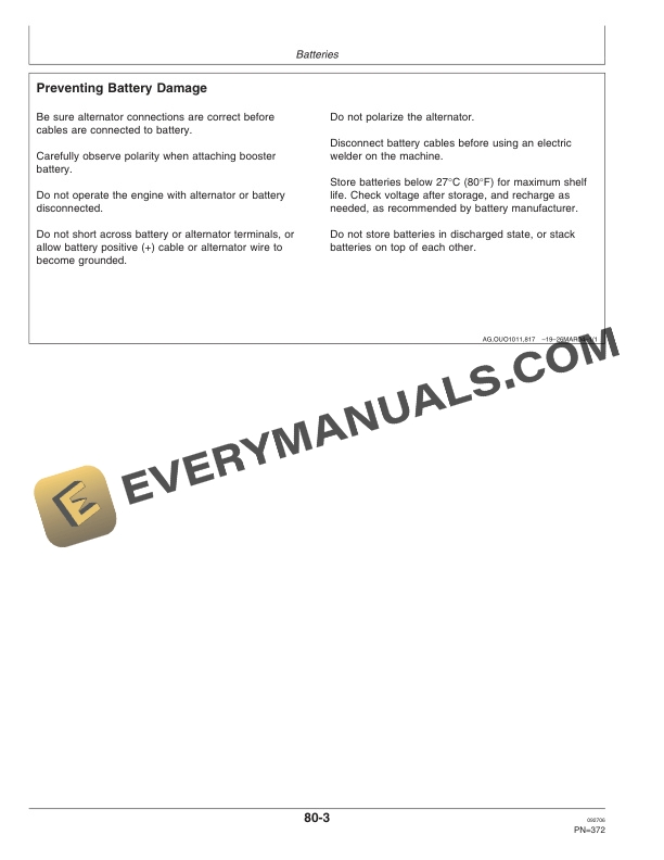 John Deere 4930 Self Propelled Sprayer Operator Manual OMN300371 3