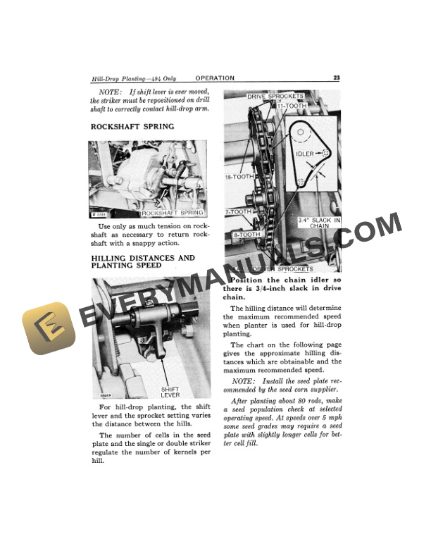 John Deere 494 and 495 Corn Planter Operator Manual OMB25002B 2