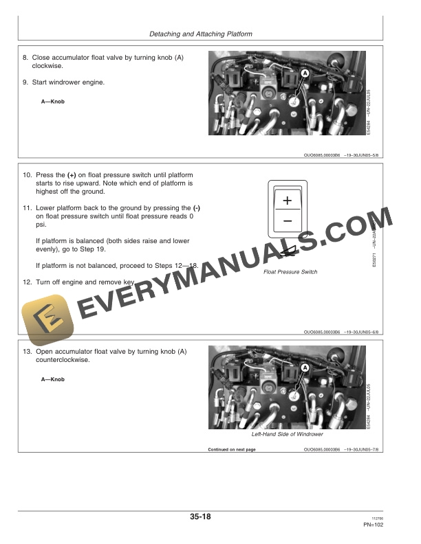 John Deere 4995 Self Propelled Windrower Operator Manual OME132015 2