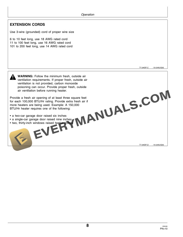 John Deere 50 100 and 150 Portable Space Heaters Operator Manual OMTY21640 2