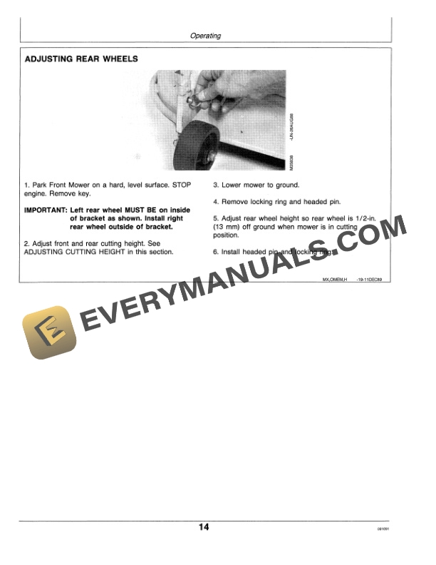 John Deere 50 60 and 72 Inch FM Mowers Operator Manual OMM114490 2