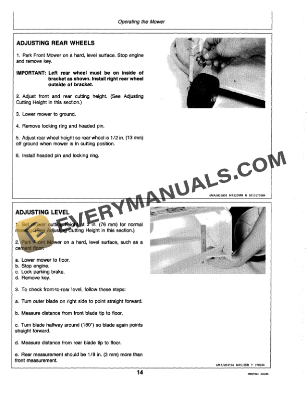 John Deere 50 60 and 72 Inch FM Mowers Operator Manual OMM89610 2