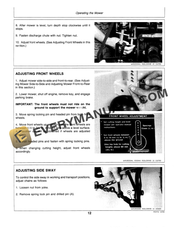 John Deere 50 Inch 3 Point Hitch Rotary Mower Operator Manual OMM86482 2