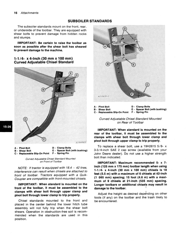 John Deere 50 TOOLBAR AND ATTACHMENT Operator Manual OMA41456 2