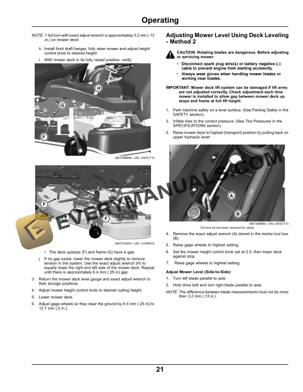 John Deere 54 and 60 In. High Capacity Mower Decks For X700 Series Operator Manual OMM175656 5 John Deere 54 and 60 in. High Capacity Mower Decks for X700 Series Operator Manual OMM175656-3