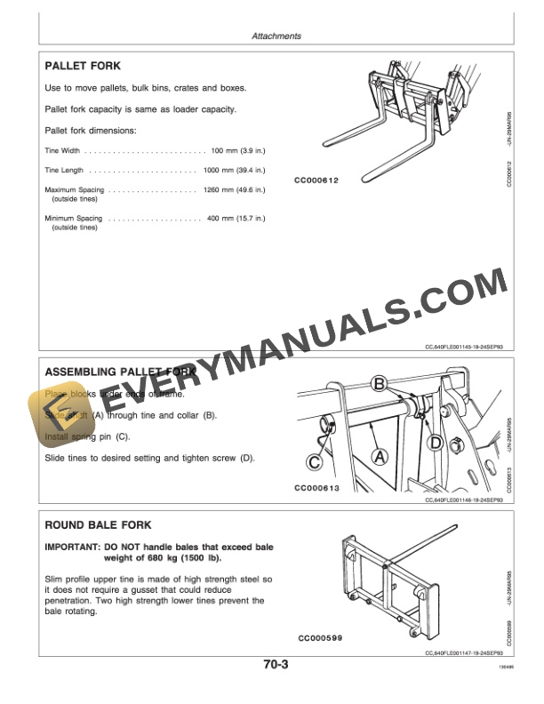 John Deere 540A 640A 740A Loader Operator Manual OMCC42119 3