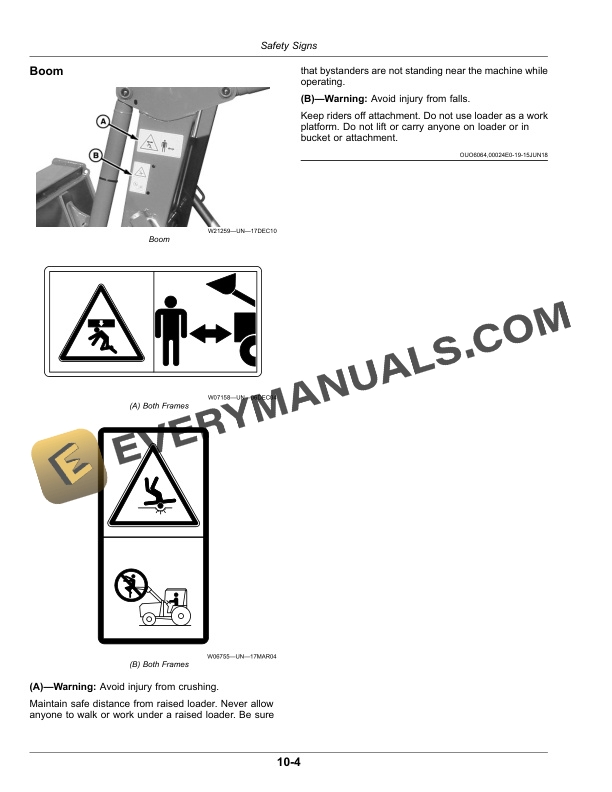 John Deere 553 Loader Operator Manual OMPXX12055 4 John Deere 553 Loader Operator Manual OMPXX12055-2