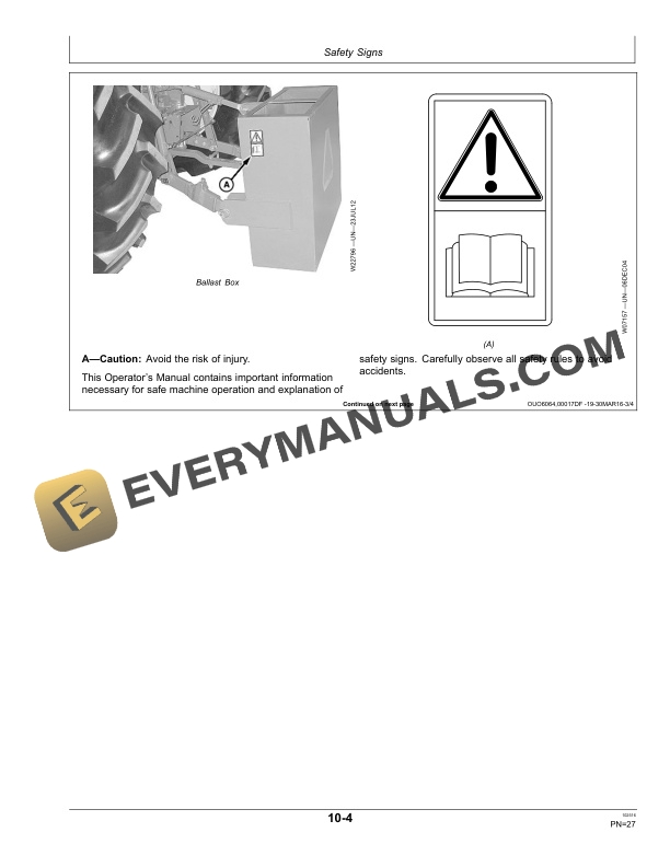 John Deere 563 Loader Operator Manual OMPXX10277 4 John Deere 563 Loader Operator Manual OMPXX10277-2
