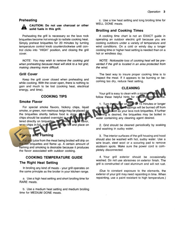 John Deere 57E ELECTRIC GRILL Operator Manual OMTY3829 2