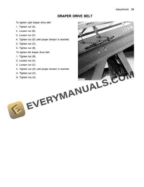 John Deere 580 Windrower Operator Manual OMW21454 2