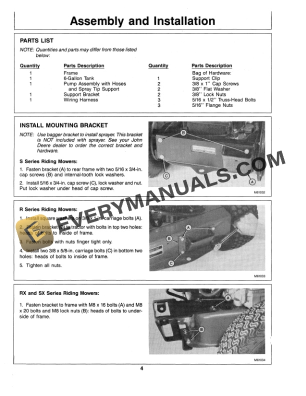 John Deere 6 GALLON SPRAYER Operator Manual OMM77685 2