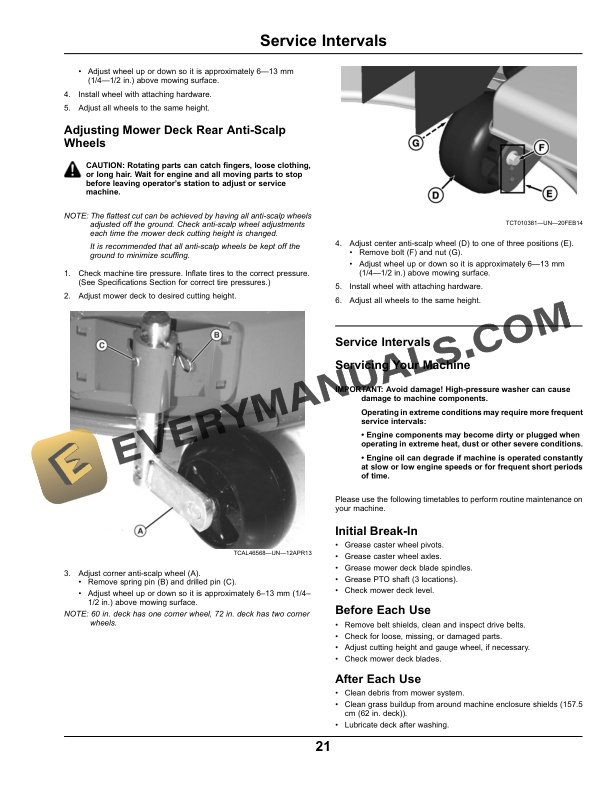 John Deere 60 72 in. Side Discharge and 62 in. Rear Discharge Mower Decks for Front Mount Mowers Operator Manual OMTCU33424E 3