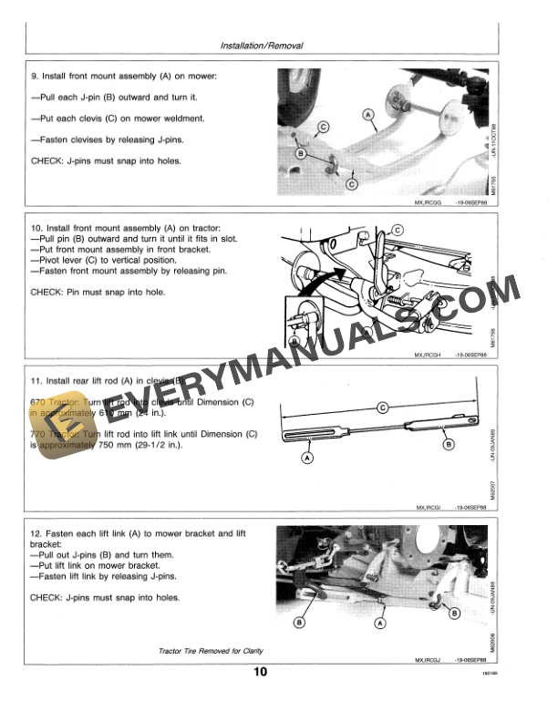 John Deere 60 Inch Mid Mount Mower for 70 Series Tractors Operator Manual OMM77194 2