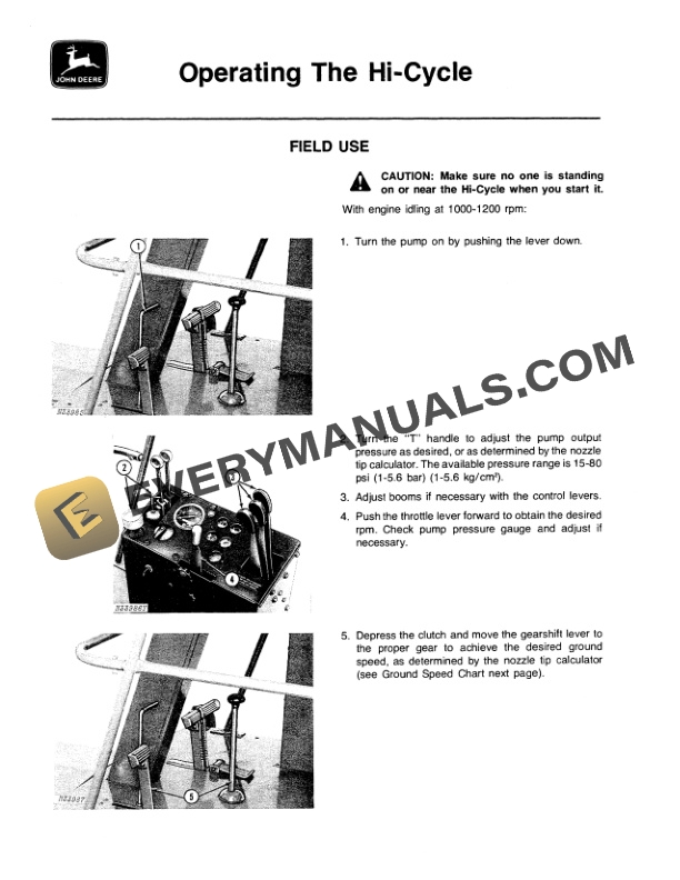 John Deere 6000 Hi Cycle Operator Manual OMN159517 2