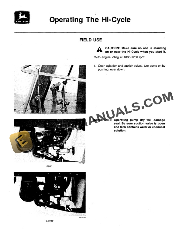 John Deere 6000 Hi Cycle Operator Manual OMN159571 2