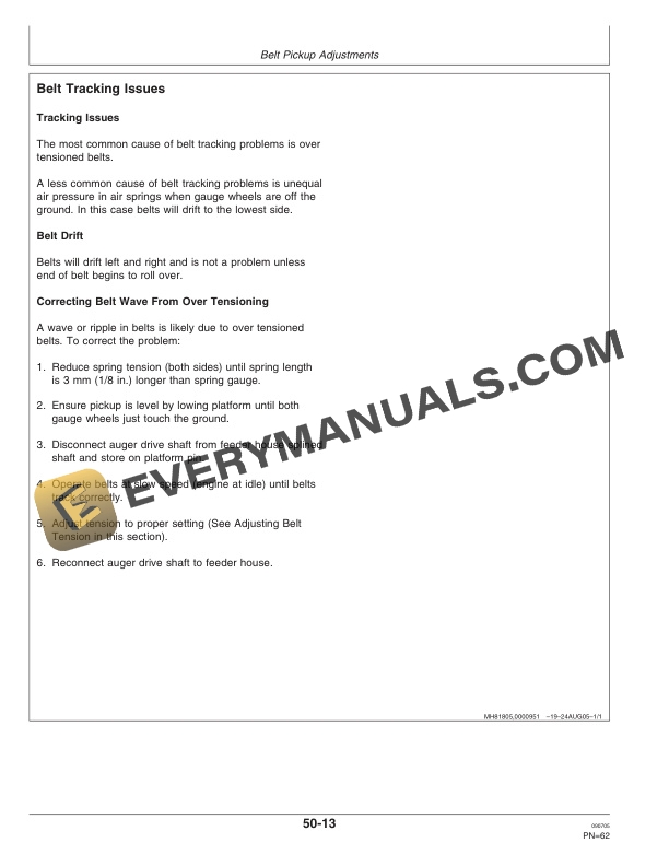 John Deere 615 P Belt Pickup Operator Manual OMH219293 3