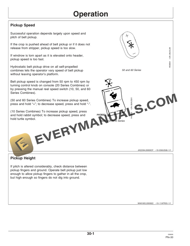 John Deere 615 P Belt Pickup Operator Manual OMH227031 2
