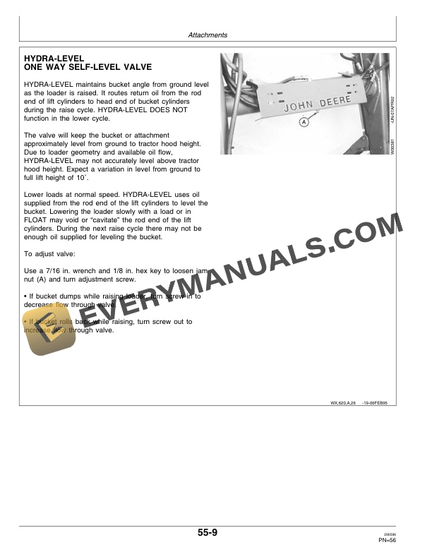 John Deere 620, 720 and 725 Loader Operator Manual OMW43427-3