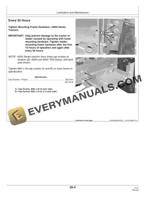 John Deere 620 Loader Operator Manual OMW51684-3