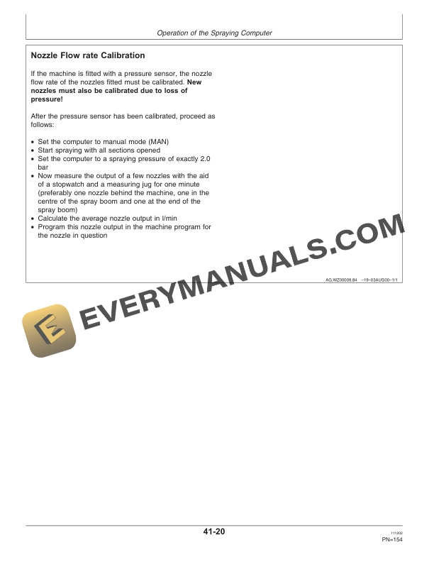 John Deere 624 Trailed Crop Sprayer Operator Manual OMWZ62401-3