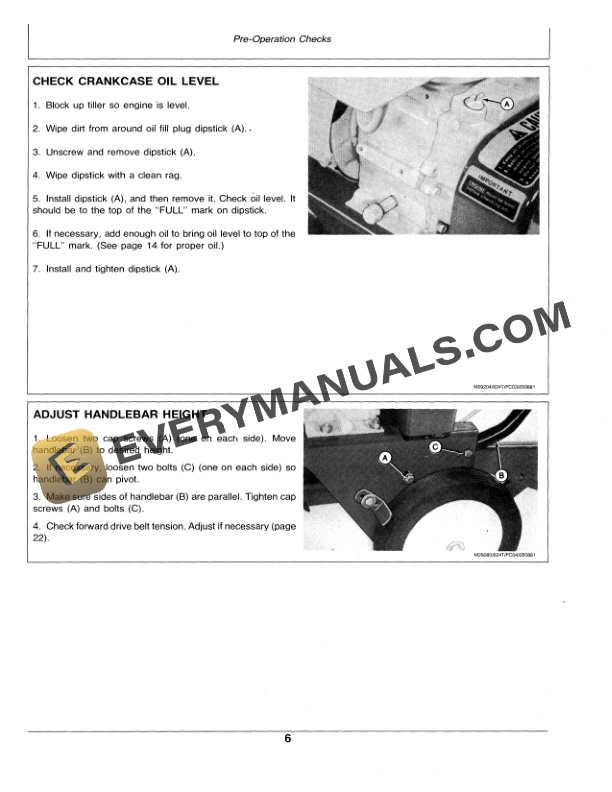 John Deere 624 WALK-BEHIND ROTARY TILLERS Operator Manual OMM83824-2