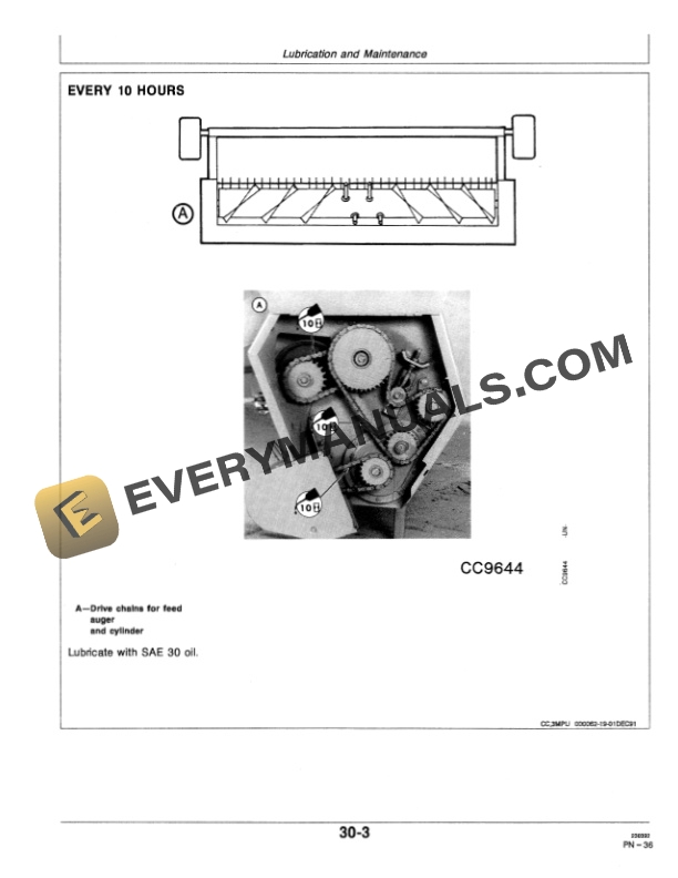 John Deere 630 645 Windrow Pickup Operator Manual OMCC35248-3