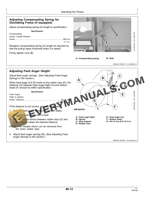 John Deere 630C, 640C and 645C Windrow Pickup Operator Manual OMLCA97416-3