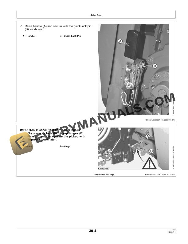 John Deere 639, 649, 659 Windrow Pickup Operator Manual OMLCA128581 2 John Deere 639, 649 and 659 Windrow Pickup Operator Manual OMLCA128581-2