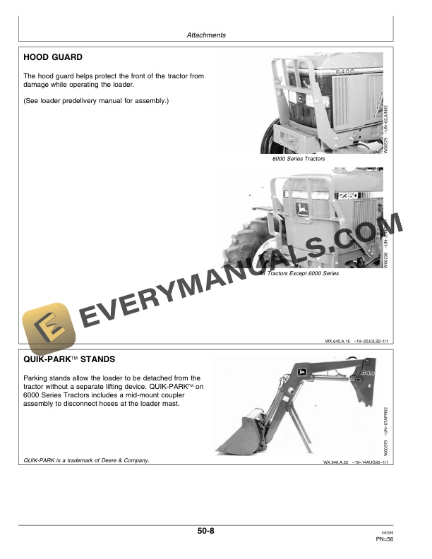 John Deere 640 Loader Operator Manual OMW45009-3