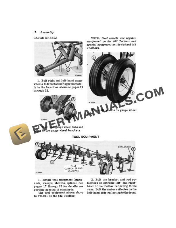 John Deere 640 Series Integral Toolbar and No. 6 Toolbar Carrier Operator Manual OMN159125-3
