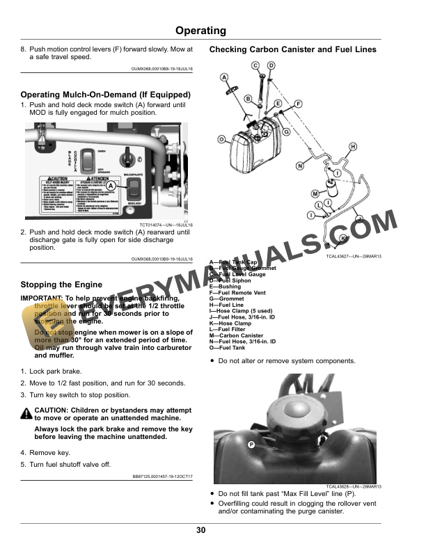John Deere 648R, 652R, 652R EFI, 661R, 661R EFI QuikTrak Operator Manual OMUC16484E-2