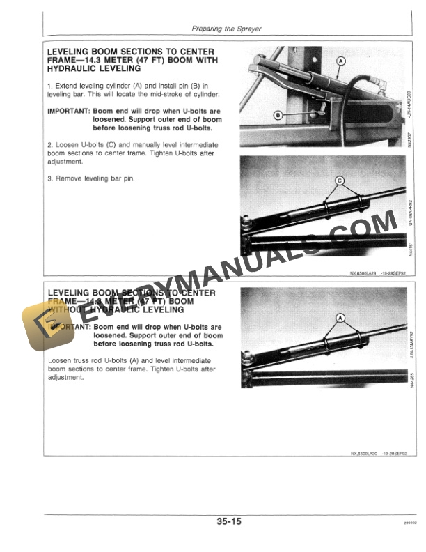 John Deere 6500 Self-Propelled Sprayer Operator Manual OMN200311-2