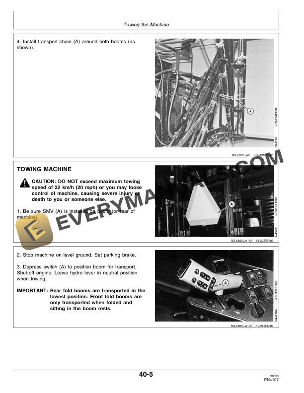 John Deere 6500 Self-Propelled Sprayer Operator Manual OMN200480-2