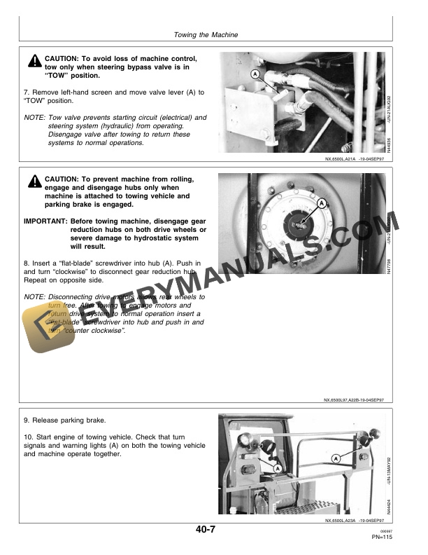 John Deere 6500 and 6600 Self-Propelled Sprayer Operator Manual OMN200552-2