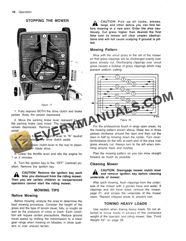 John Deere 66 AND 68 RIDING MOWERS Operator Manual OMM82171-2