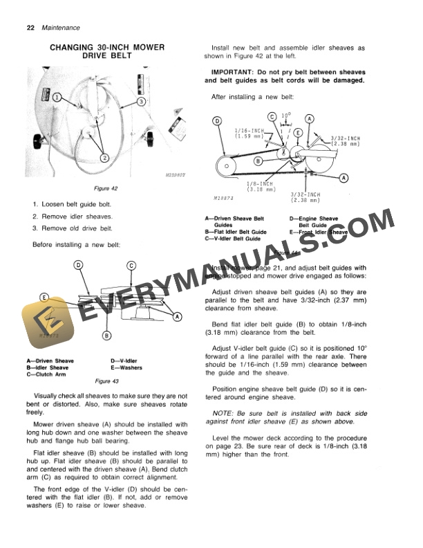 John Deere 66 AND 68 RIDING MOWERS Operator Manual OMM82171-3