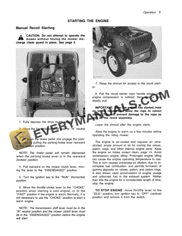 John Deere 66 Riding Mower Operator Manual OMM49171-2
