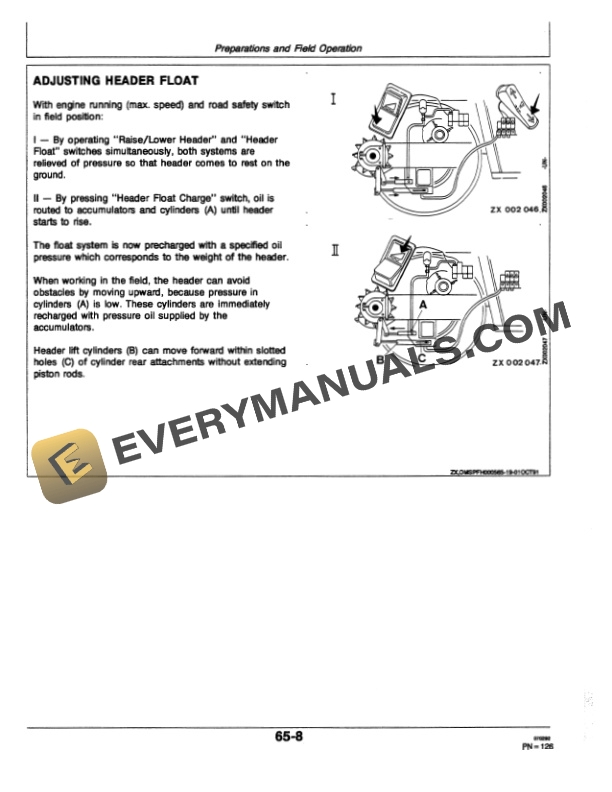 John Deere 6610, 6710, 6810 and 6910 Self-Propelled Forage Harvesters Operator Manual OMZ92145-2