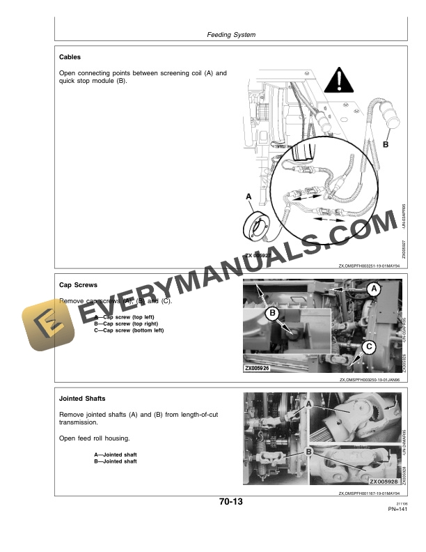 John Deere 6610, 6710, 6810 and 6910 Self-Propelled Forage Harvesters Operator Manual OMZ92475-2