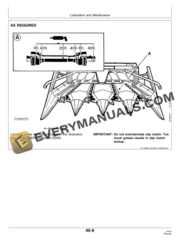 John Deere 664 665R 666R Row-Crop Headers Operator Manual OMZ92219-3